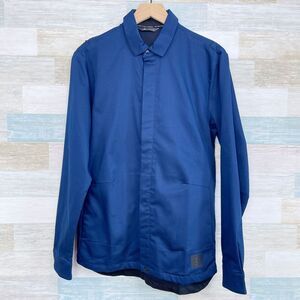 Adidas Golf AdiX Adicross Shacket Blue Stretch Chino Shirt Jacket Mens Small